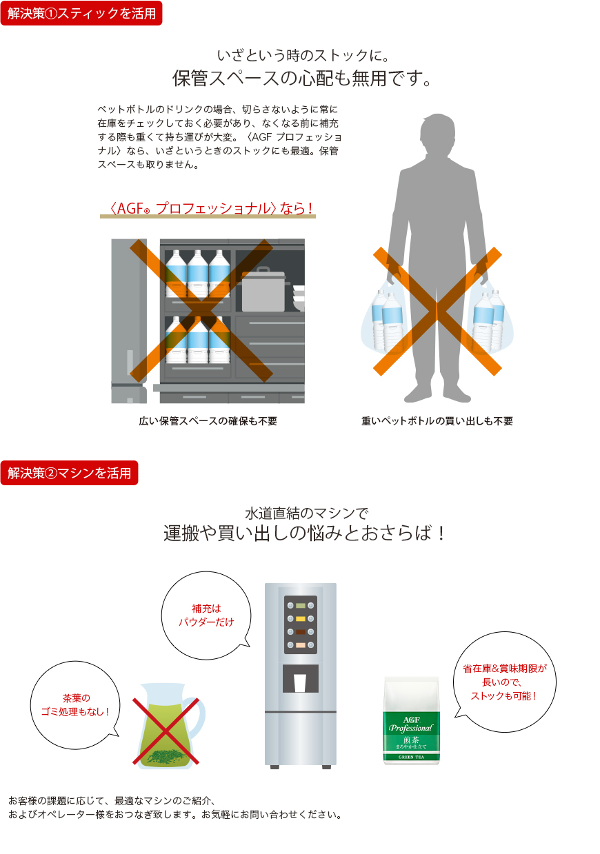 いざという時のストックに。保管スペースの心配も無用です。